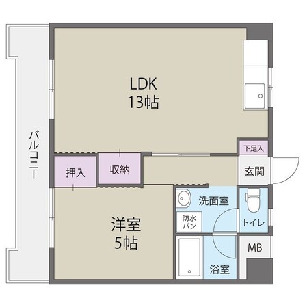 中洲川端駅 徒歩4分 4階の物件間取画像